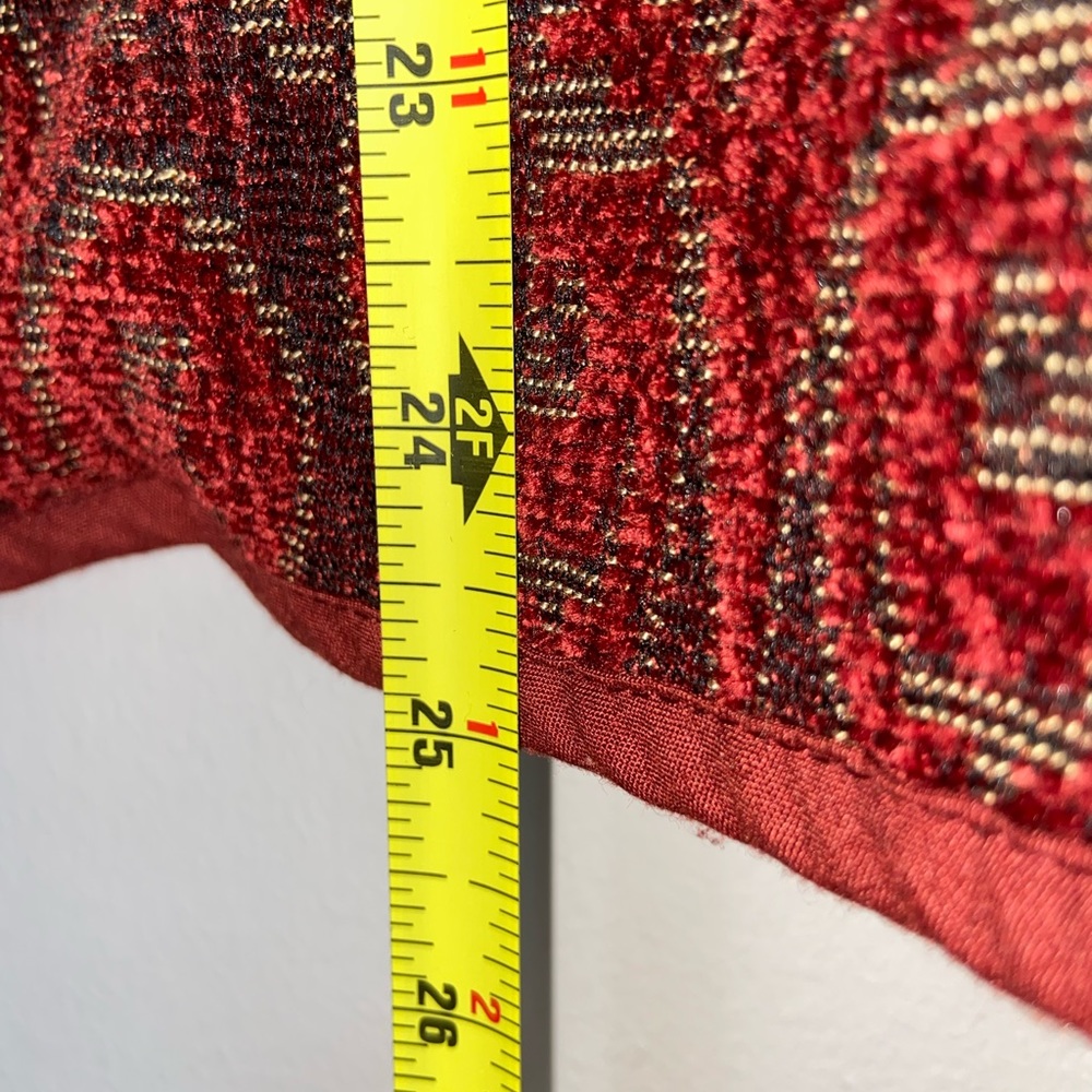 Flashback 90's Vintage Brocade Red Embroidered Buttoned Jacket Size Large - Picture 8 of 10